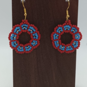 Orchard Beaded Earrings (with a clear bead in the middle)
