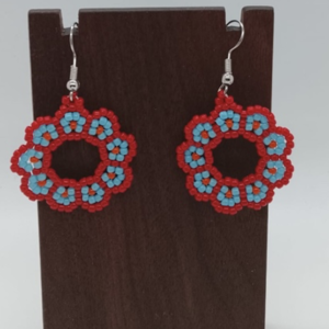 Orchard Beaded Ring Earrings (with a tint of orange)