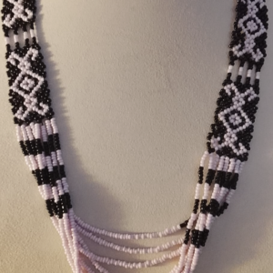 Pink and Black Necklace