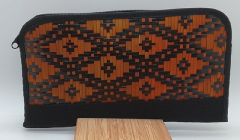 Orange side cross wallet by Dusun Sook
