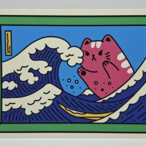 The Great Wave off Kanagawa? Move aside. It is the great MEOW of Kanagawa.