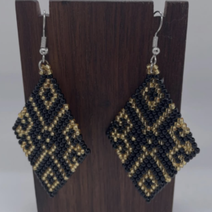 Gold and Black Elegance Earrings