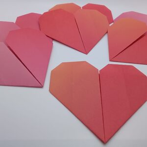Origami Hearts (Different Shades of Red)
