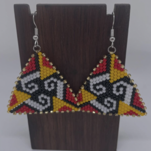 Triangle Earrings (Gold, Yellow, Red, Black and White)