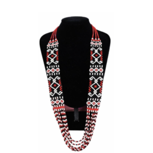 Vinusak Motif necklace (black, white and red)