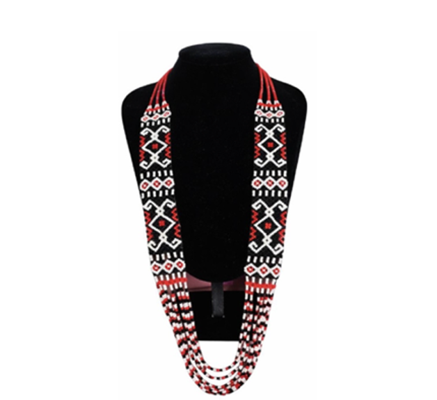 Vinusak Motif necklace (black, white and red)