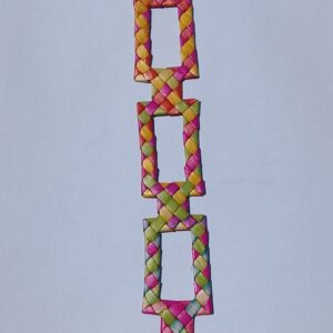 Bookmark by Mah meri (Yellow/pink/green/tint of blue)
