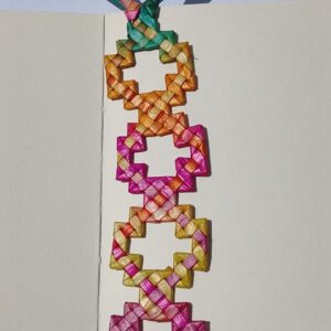 Mah Meri bookmark (Pink, Yellow, Green)