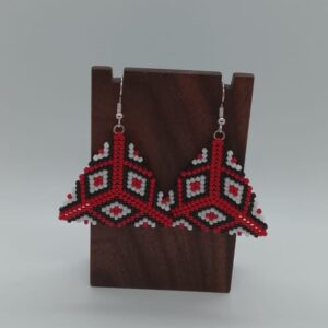 Red, black and white colored triangles
