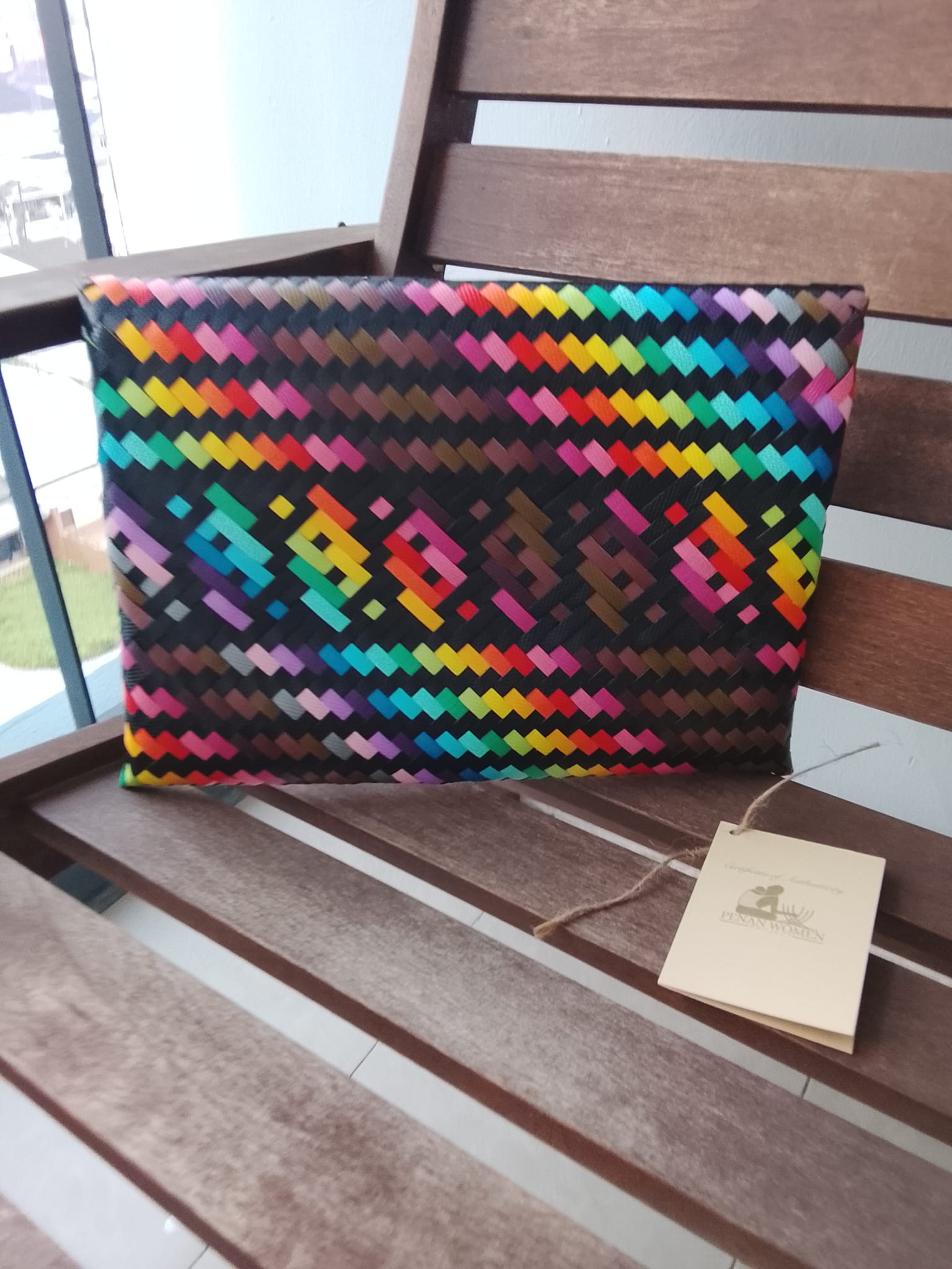 Laptop bag by the Penan Women Project (Black) - Image 2