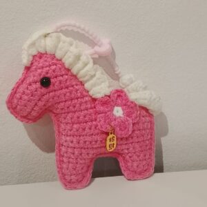 Pink and white pony (9.8~cm height)