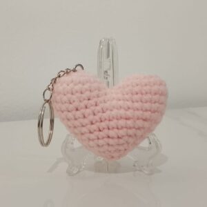 Crochet Hearts Keychain (Pink)