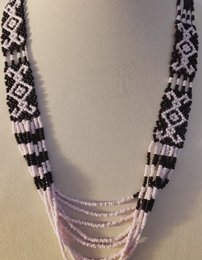 Pink and Black Necklace