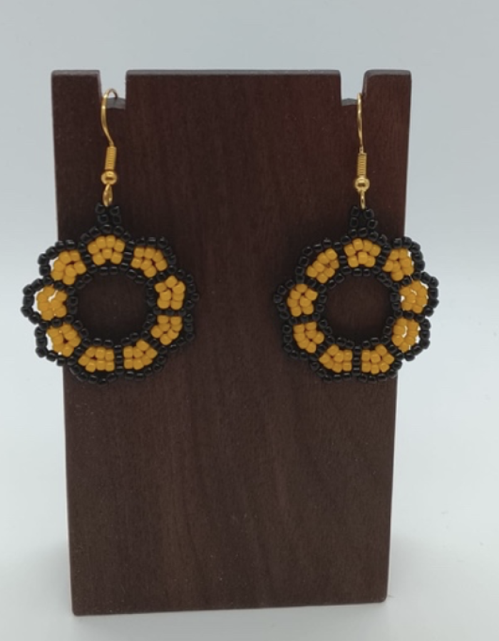 Orchard sunflowers ring earrings