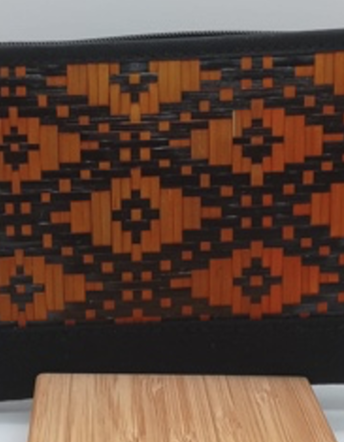 Orange side cross wallet by Dusun Sook