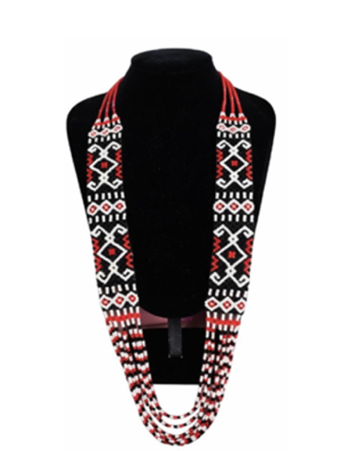 Vinusak Motif necklace (black, white and red)