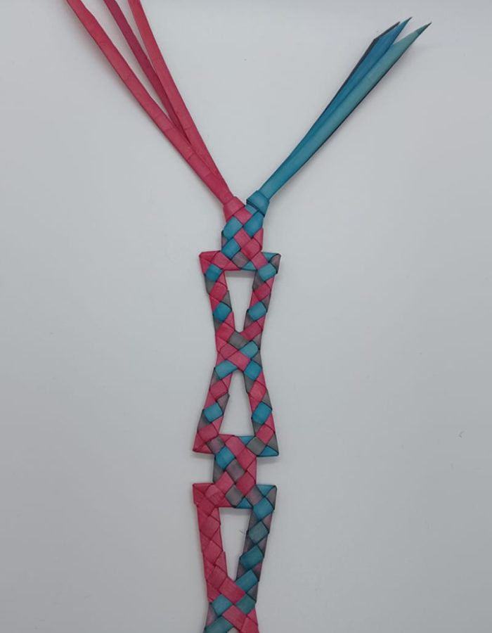 Bookmark by Mah Meri – Pink, Blue and a little sexy type of grey