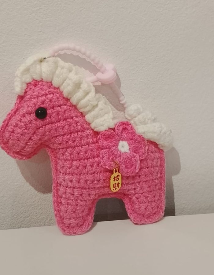 Pink and white pony (9.8~cm height)